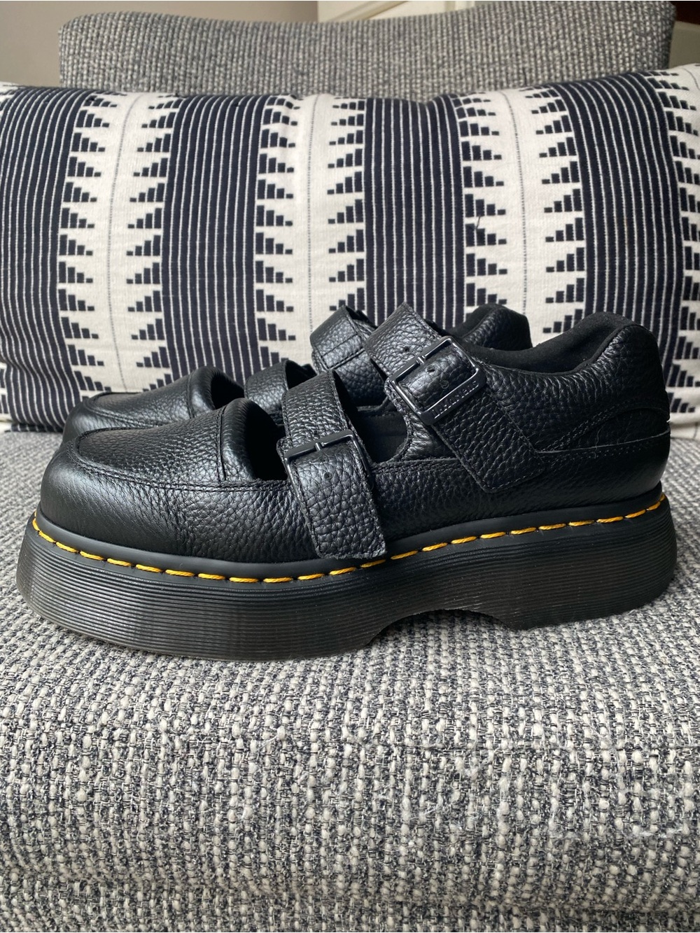 Dr Marten Buzz Mary Jane Platform Shoes - Picture 3 of 15